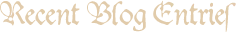 Recent Blog Entries