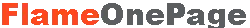 FlameOnePage Dark Logo