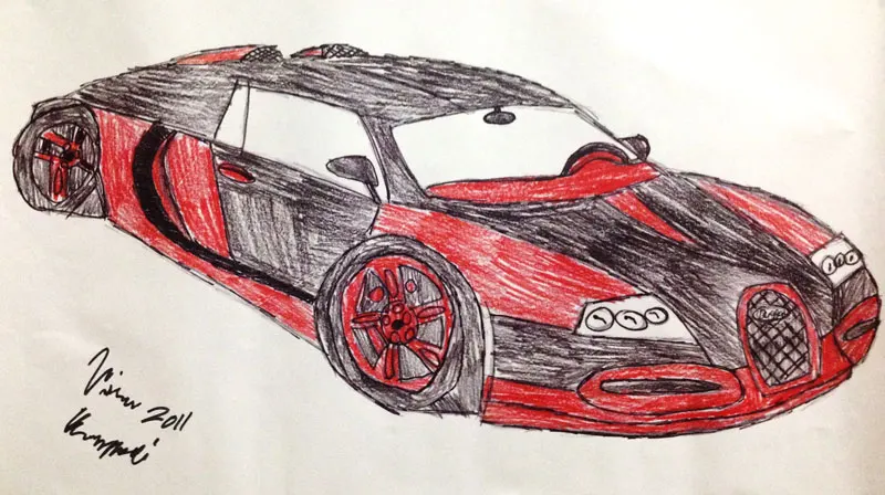 Red Car Sketch