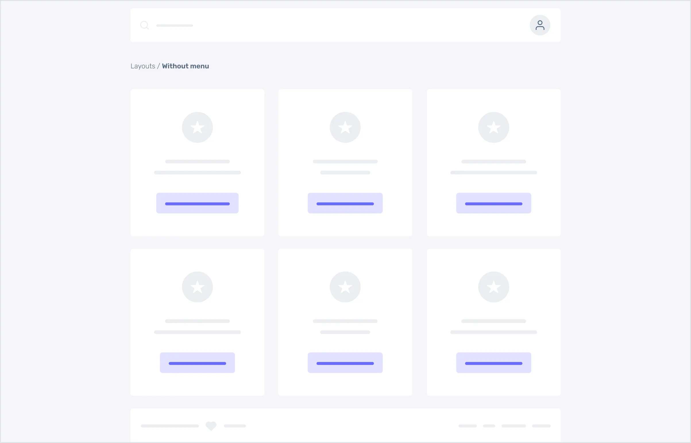 Layout without menu