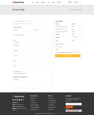 Checkout Page