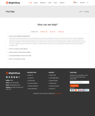 FAQ's Page