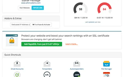 WHMCS cPanel Management