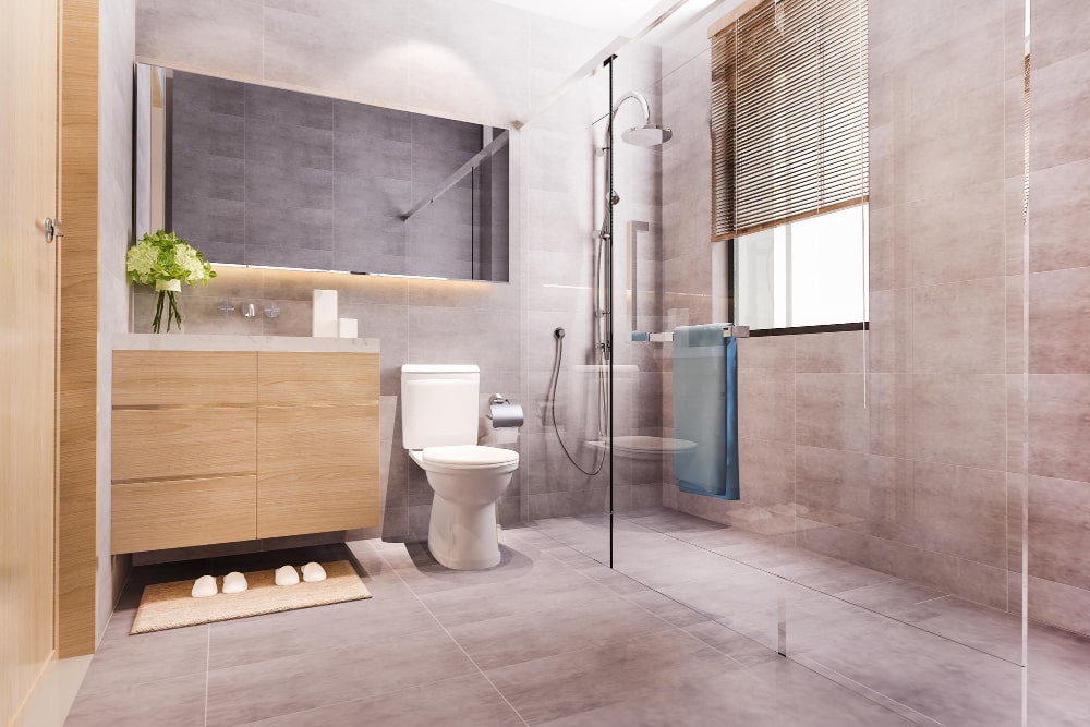 Bathroom after cleaning