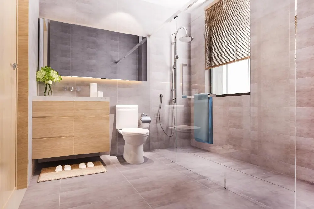 Bathroom after cleaning