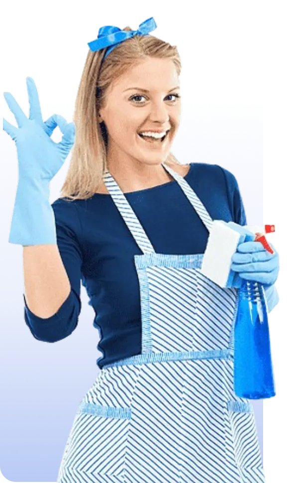 Cleaner smiling