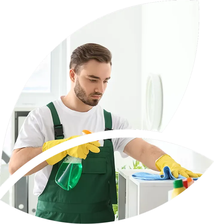 Cleaner at work