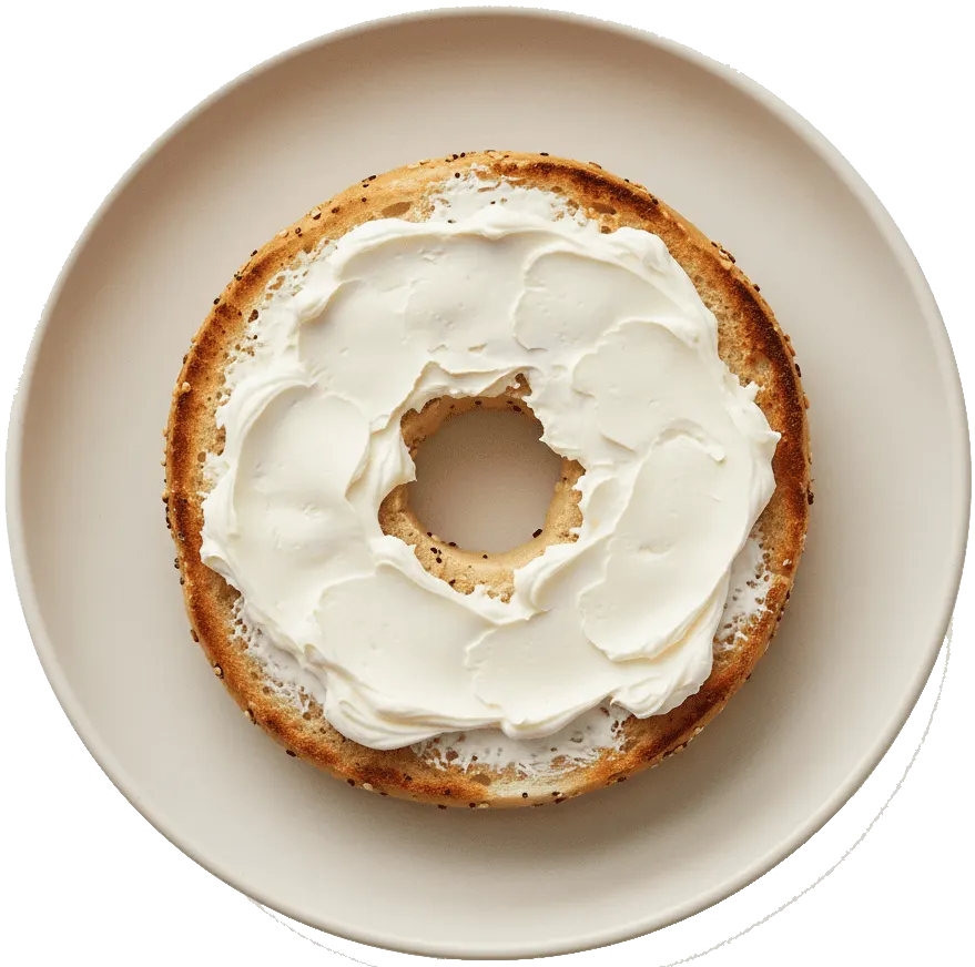 Bagel with cream cheese