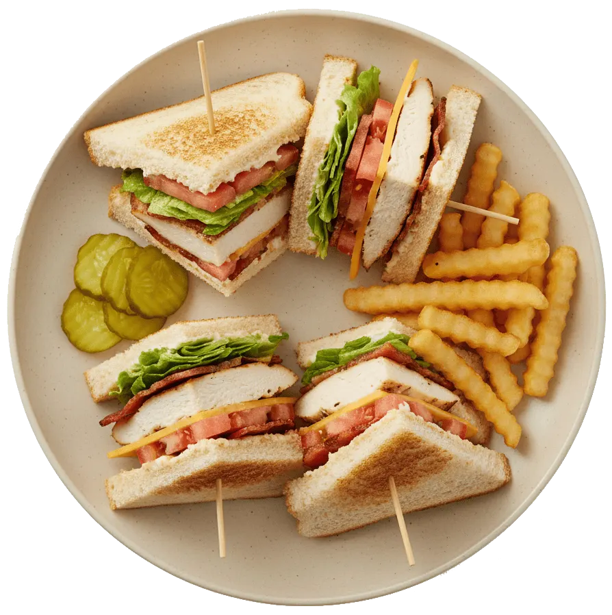 Triple decker club sandwich