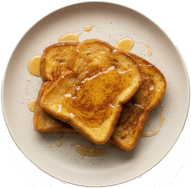 French toast with cinnamon and honey