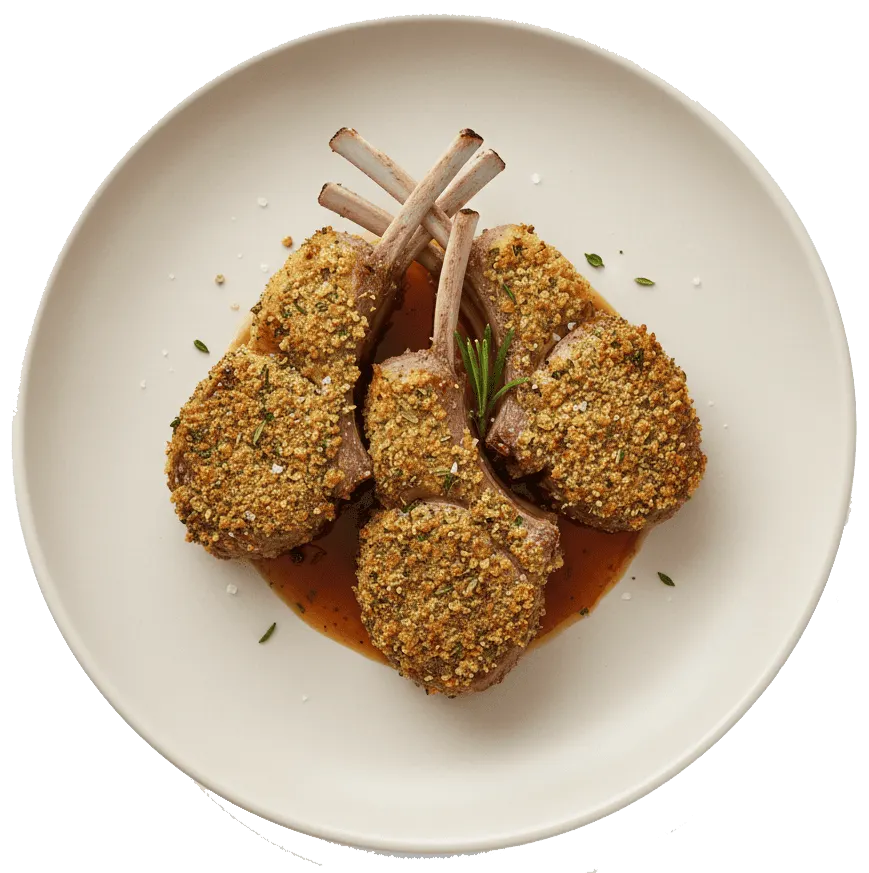 Herb crusted lamb chops