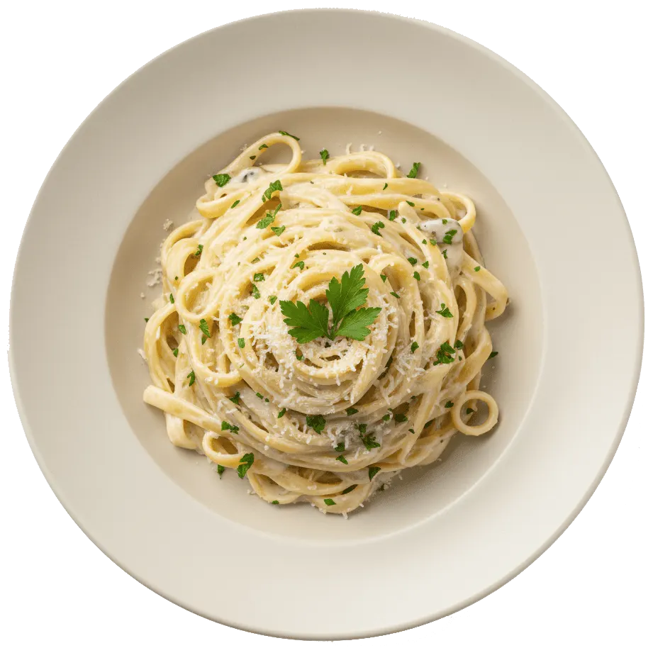 Creamy fettuccine alfredo