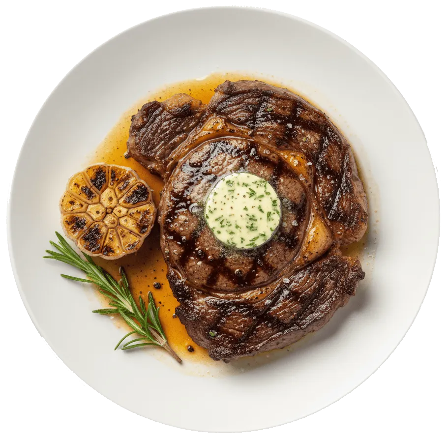 Juicy ribeye steak