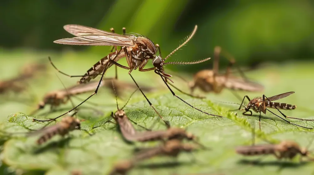 Mosquito breeding in standing water