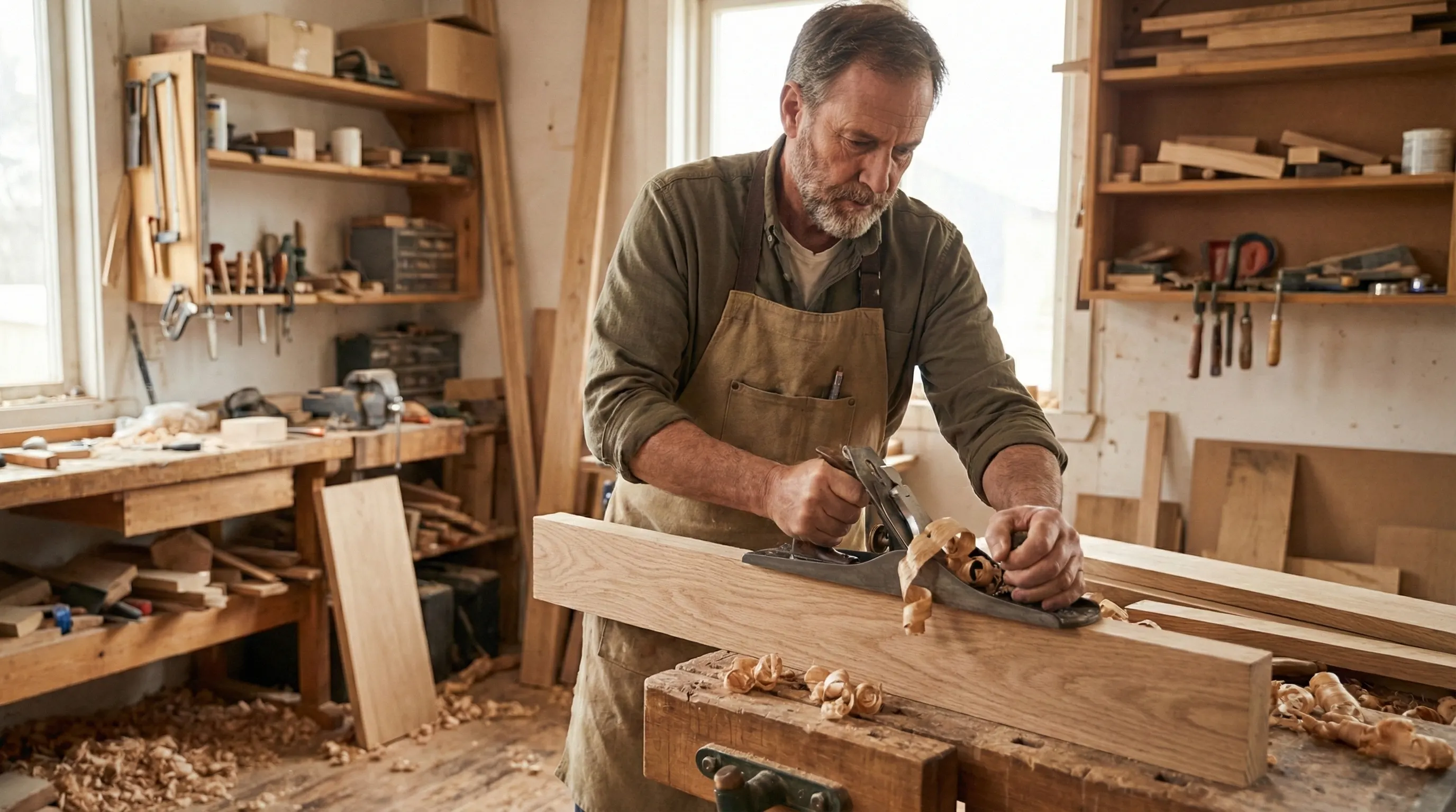 Woodworker workshop