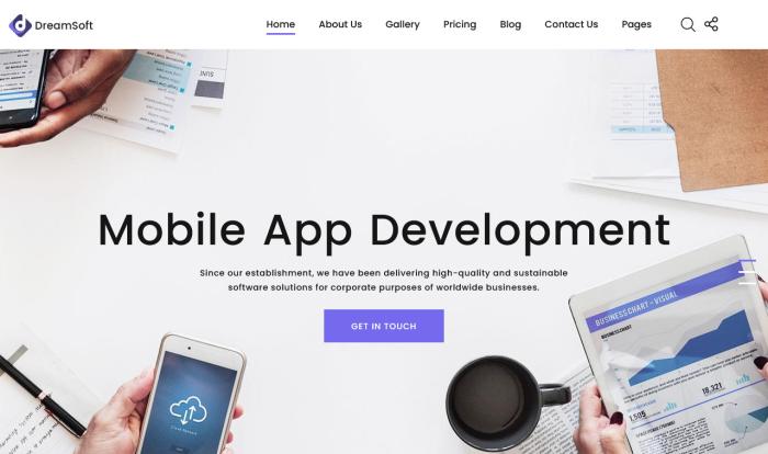 专业移动APP开发网站模板