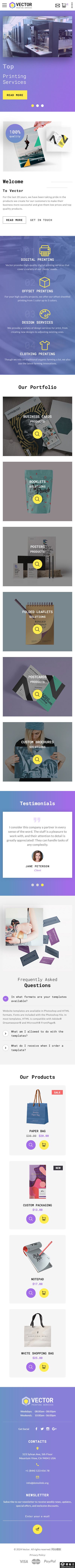 高端印刷服务供应商专用网站模板-手机预览