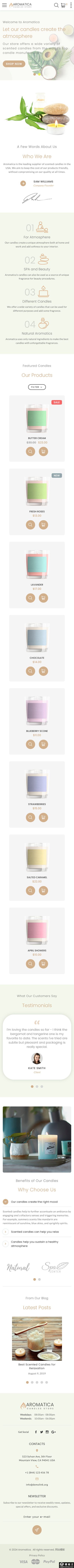 高端香薰蜡烛品牌网站模板-手机预览