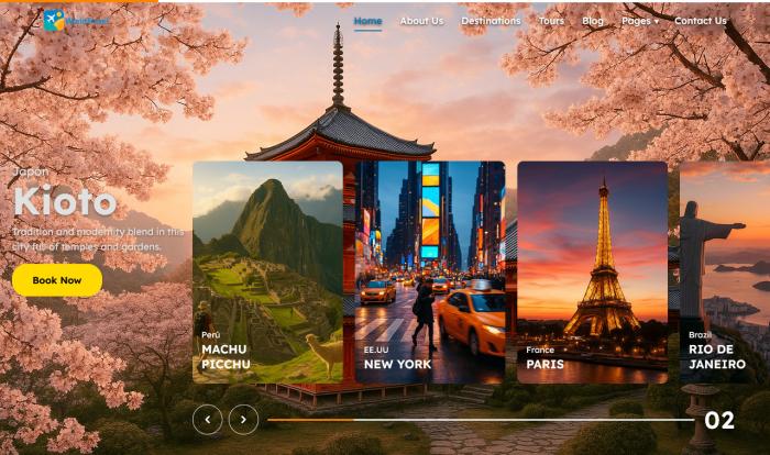 全球探索梦想之旅-旅行平台网站模板