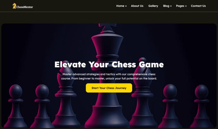 国际象棋教育机构专业网站模板