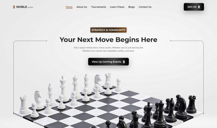 国际象棋俱乐部专业网站模板