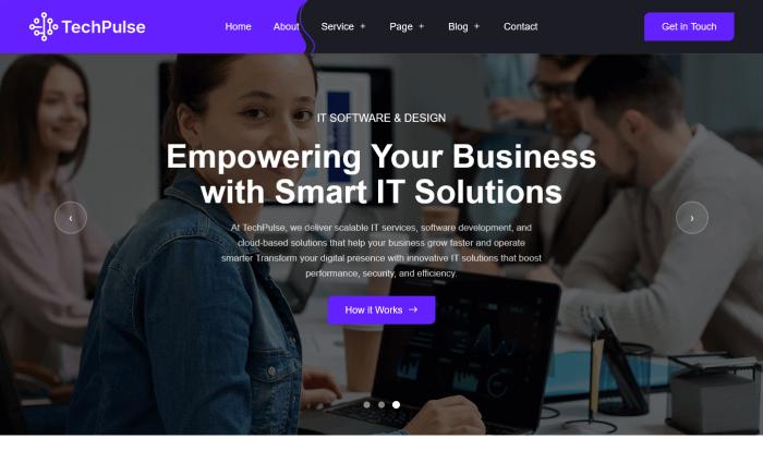 智慧IT赋能企业官网模板