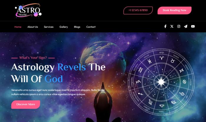 占星学星座主题网站模板