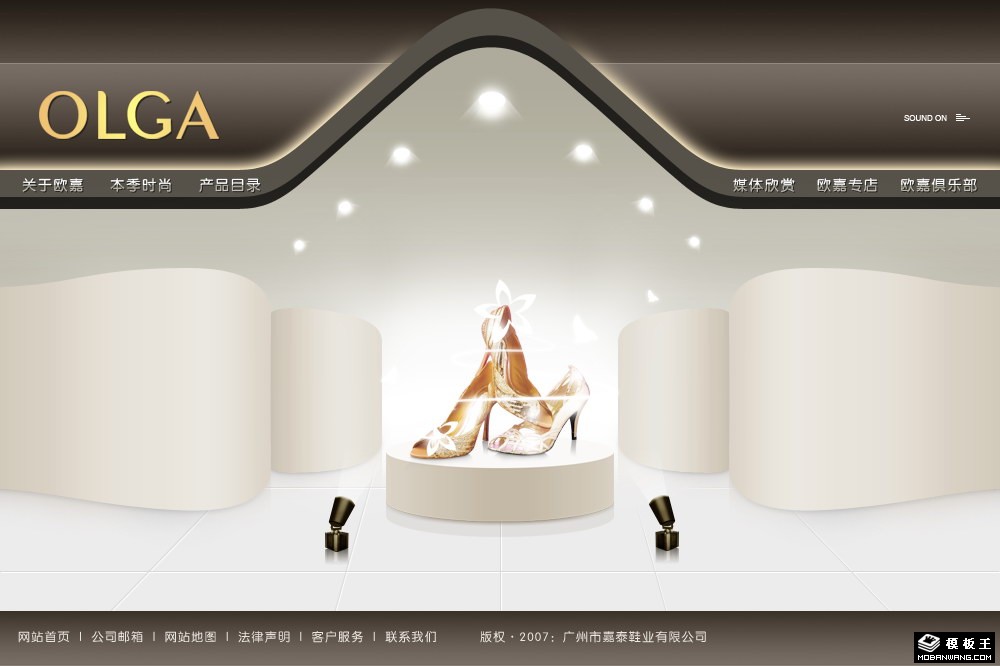 女性品牌鞋业公司网页模板-PC预览
