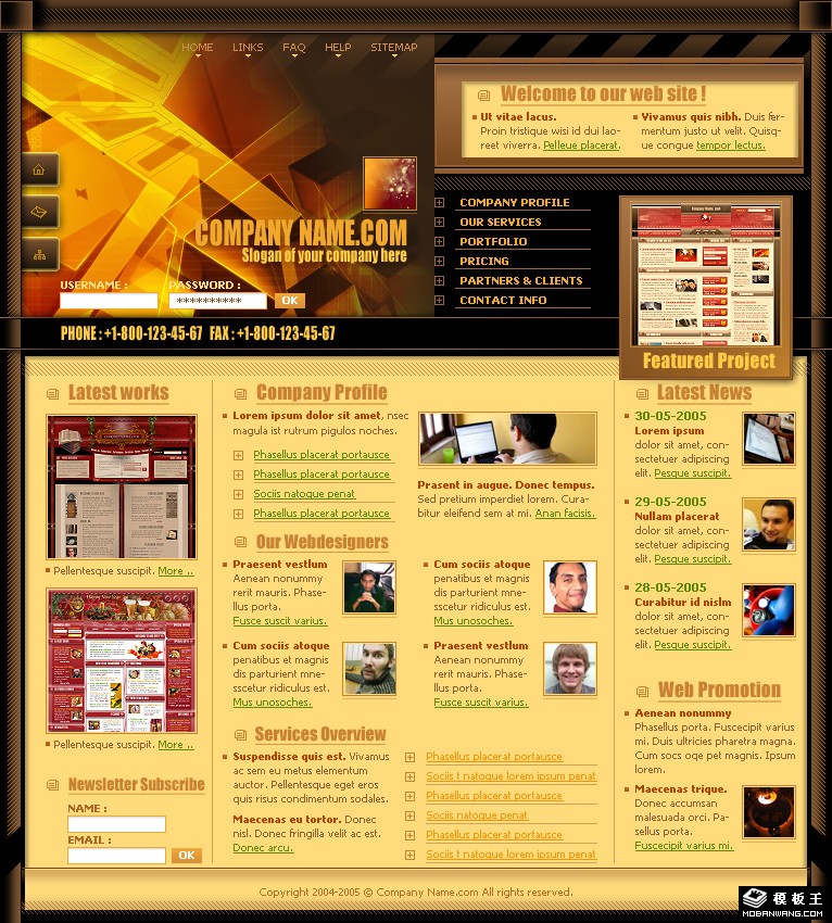 UI设计制作公司网页模板-PC预览