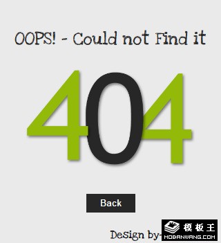 哎呀找不到页面404网页模板-手机预览