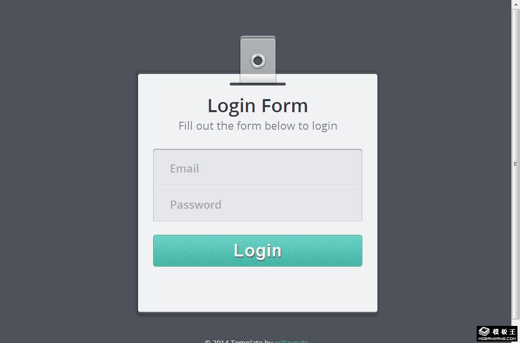 证件吊牌登录框网页模板-PC预览