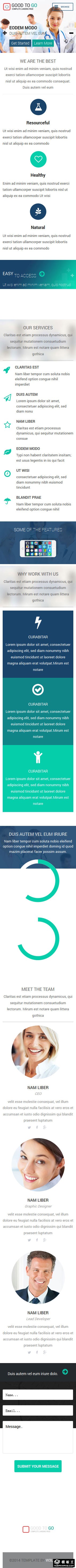 医疗APP介绍网页模板-手机预览
