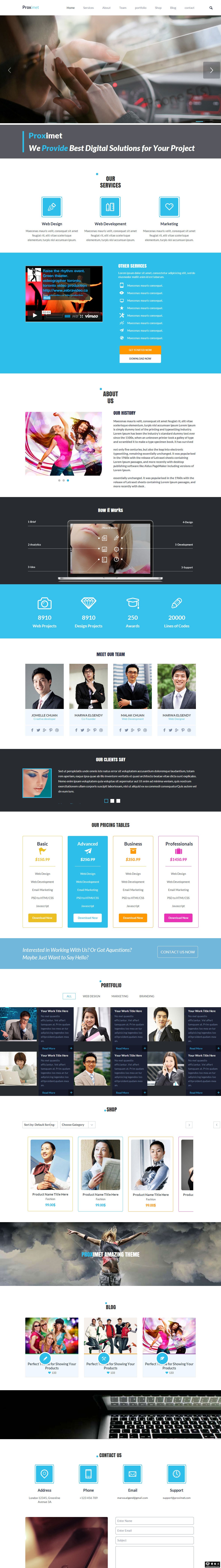 产品功能介绍响应式网页模板-PC预览