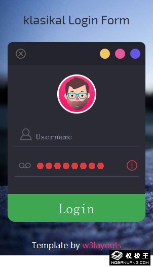 会员登录框网页模板-手机预览