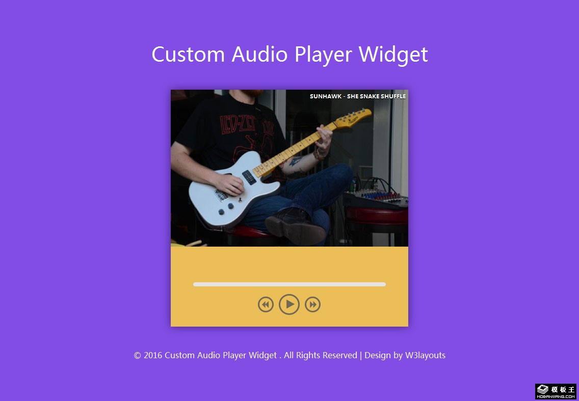 自定义音频播放器组件网页模板-PC预览