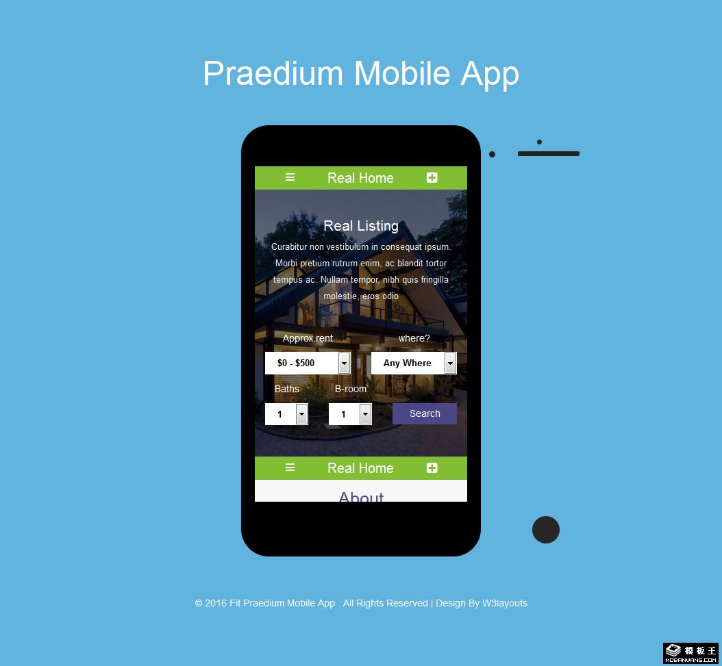 房产动态APP网页模板-PC预览