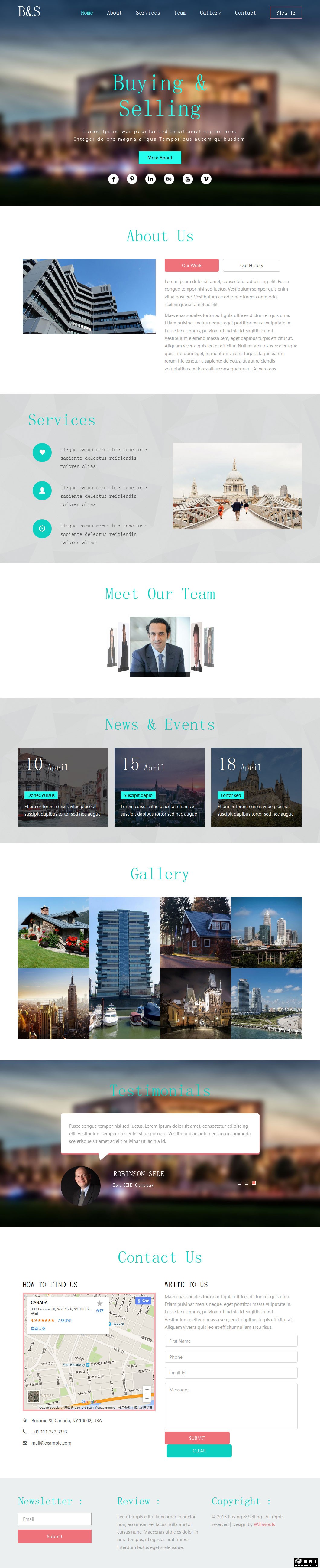 交易市场中心响应式网页模板-PC预览