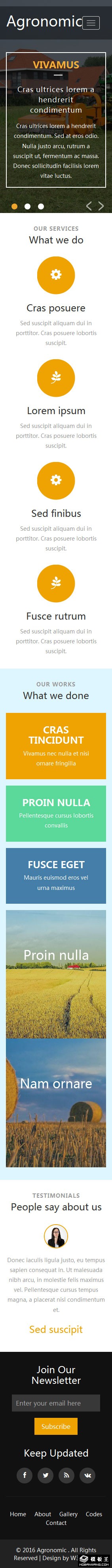 农业科技自动化公司响应式网页模板-手机预览