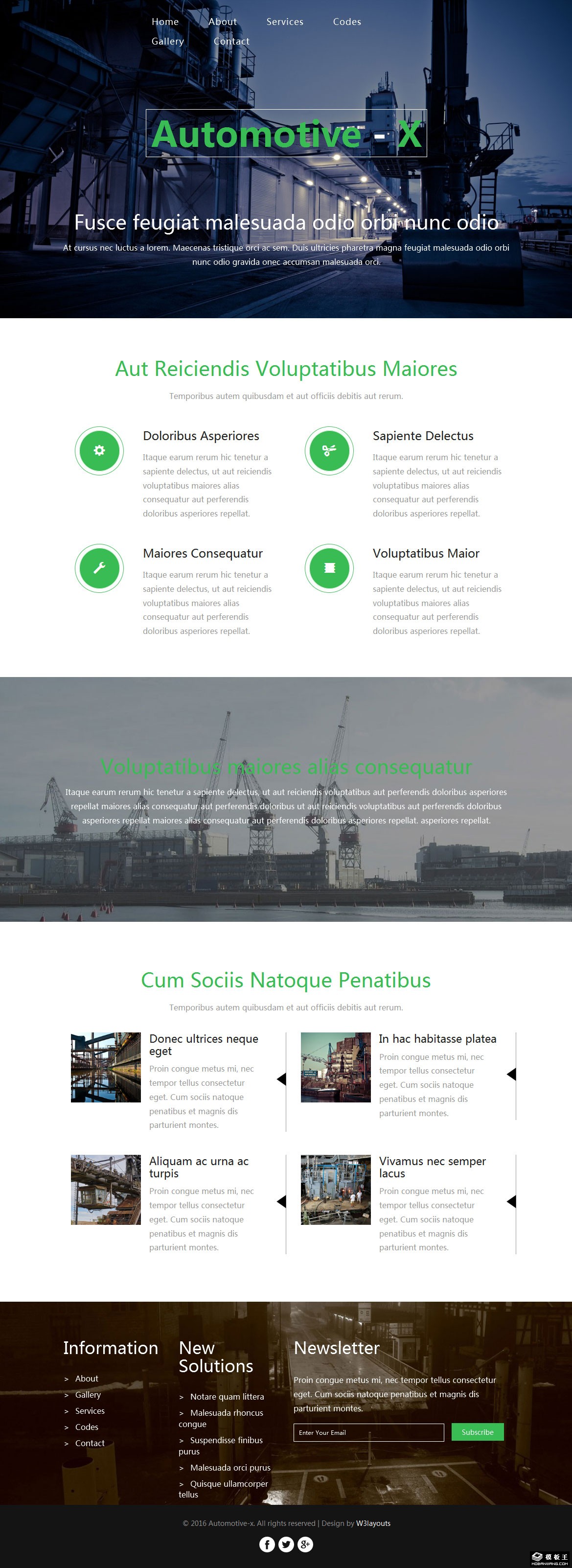 机械工业工厂响应式网页模板-PC预览