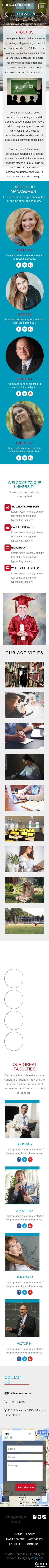 文化教育中心响应式网页模板-手机预览