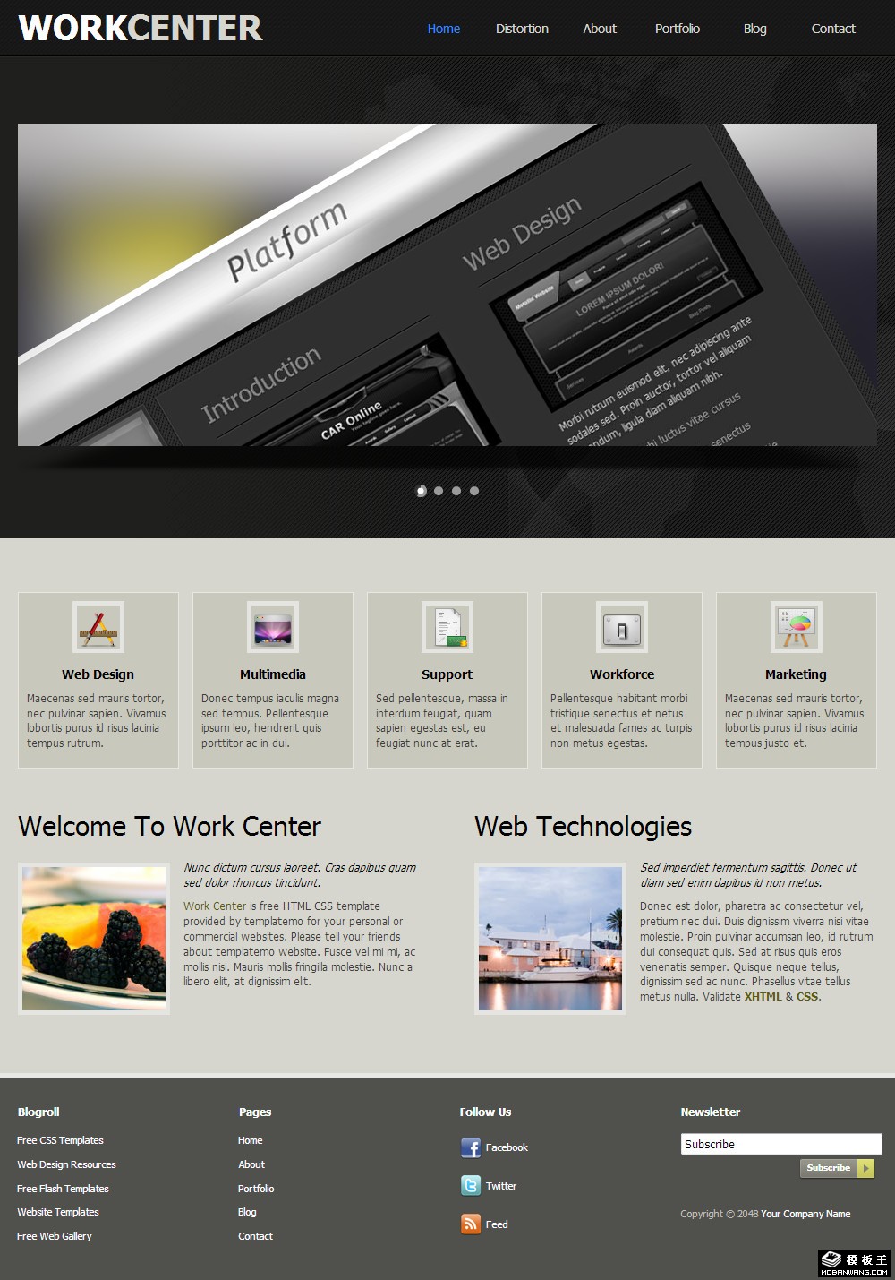 设计服务机构动态网页模板-PC预览
