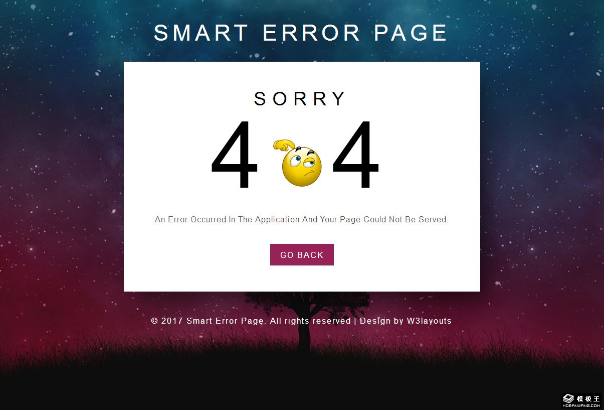 表情404错误页面模板-PC预览