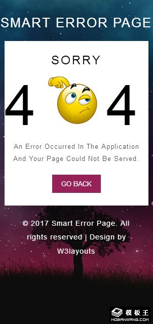 表情404错误页面模板-手机预览
