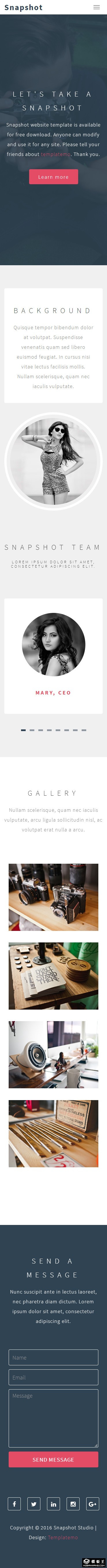 收藏信息展示响应式网页模板-手机预览
