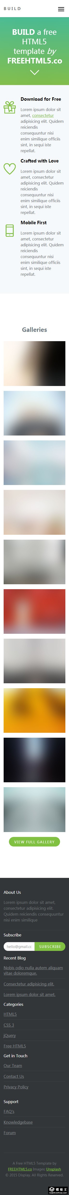 企业展示动态信息响应式网页模板-手机预览