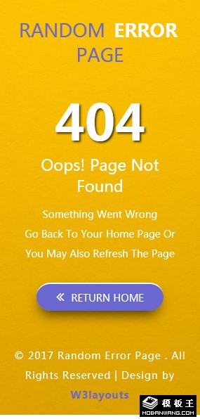铅笔404错误页面模板-手机预览