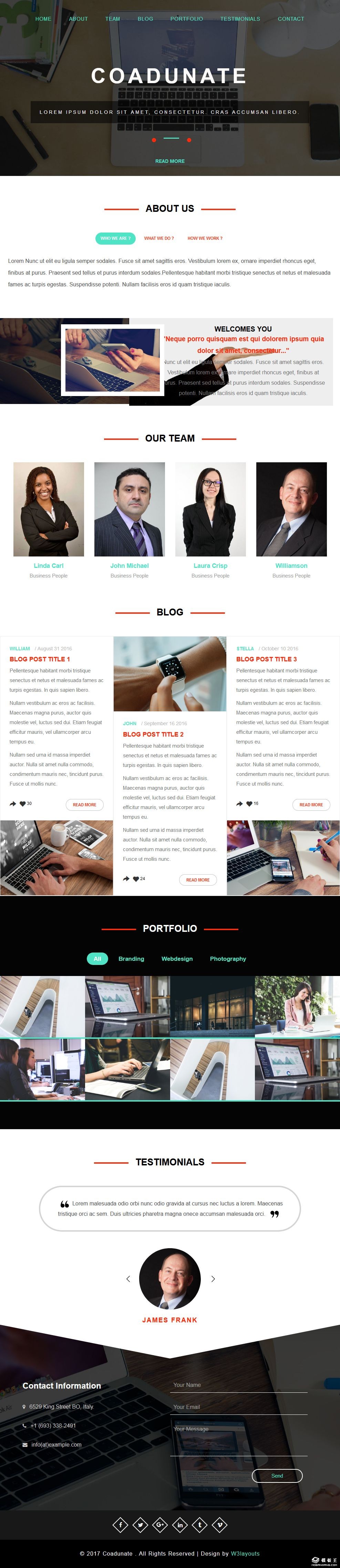 信息化连接响应式网页模板-PC预览