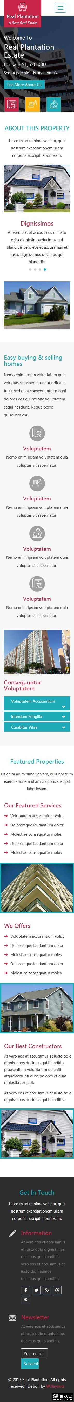 房产开发交易响应式网页模板-手机预览
