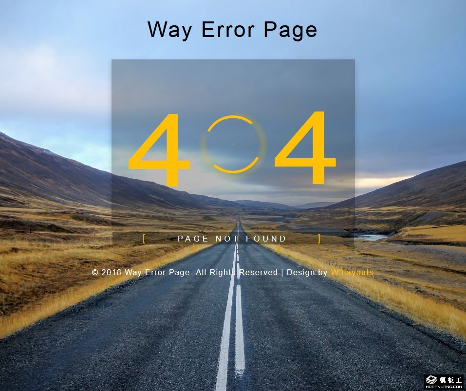 路径错误404页面模板-PC预览