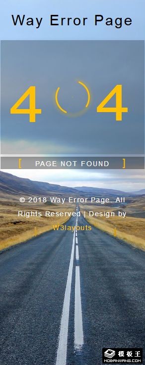 路径错误404页面模板-手机预览